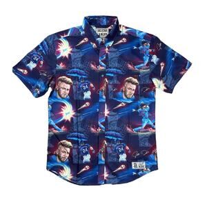 RSVLTS x MLBPA Mens Size M Bringer of Rain Short Sleeve Button Up Shirt Baseball